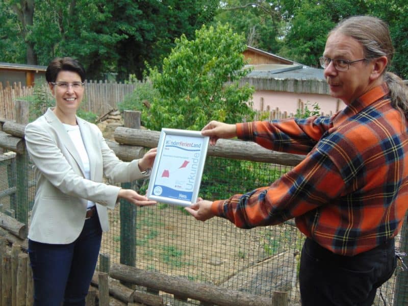 Zoo Aschersleben als „KinderFerienLand Harz“ ausgezeichnet
