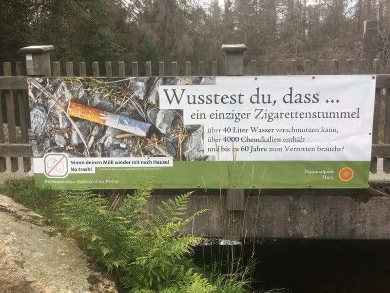 Vermüllung ist auch im Nationalpark Harz ein zunehmendes Problem
