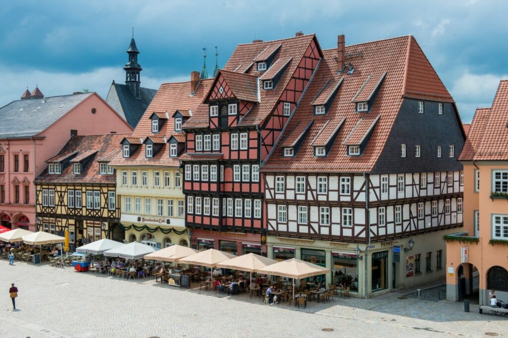 Außenansicht Hotel Theopano in der historischen Altstadt von Quedlinburg