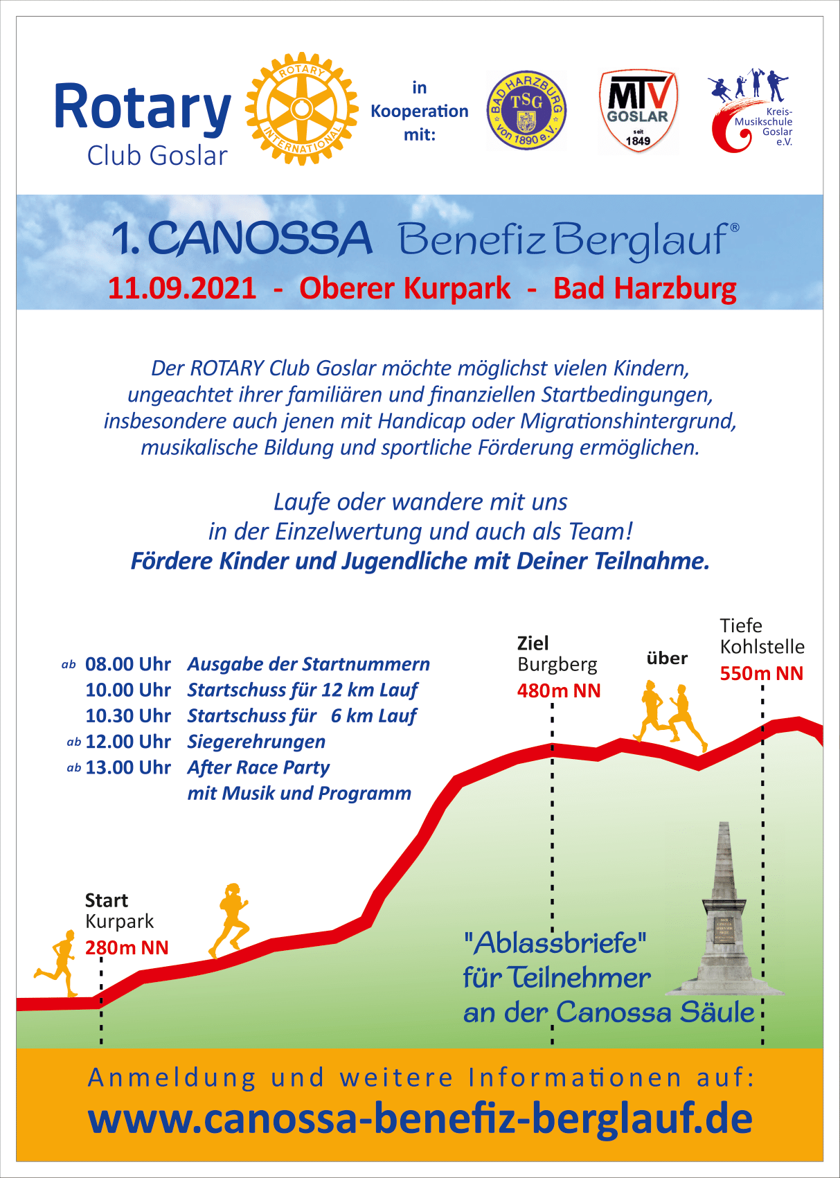 Canossa Benefiz Berglauf® des Rotary Clubs Goslar